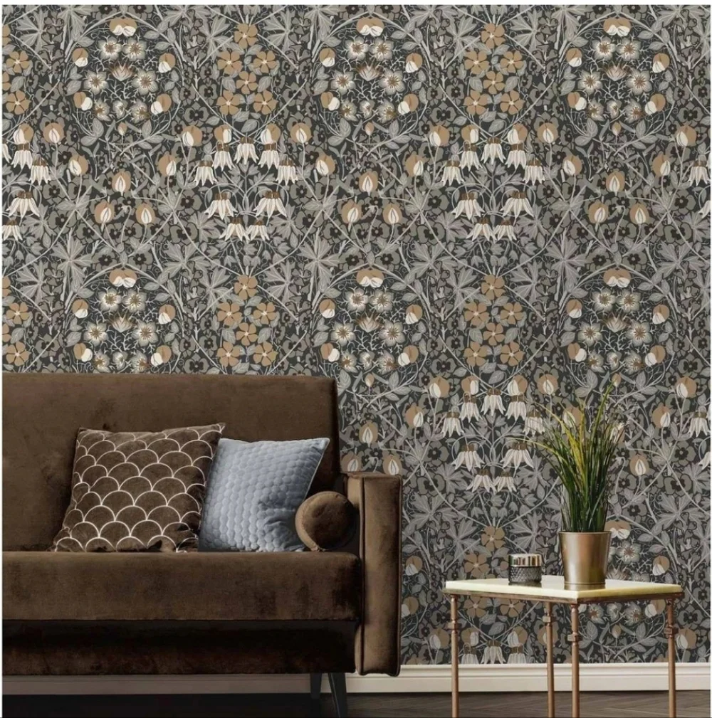 NextWall Tulip Garden Peel and Stick Wallpaper: Vintage Floral, Repositionable,